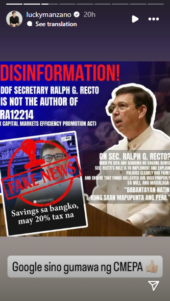 Photo courtesy: Screenshot from Luis Manzano/IG