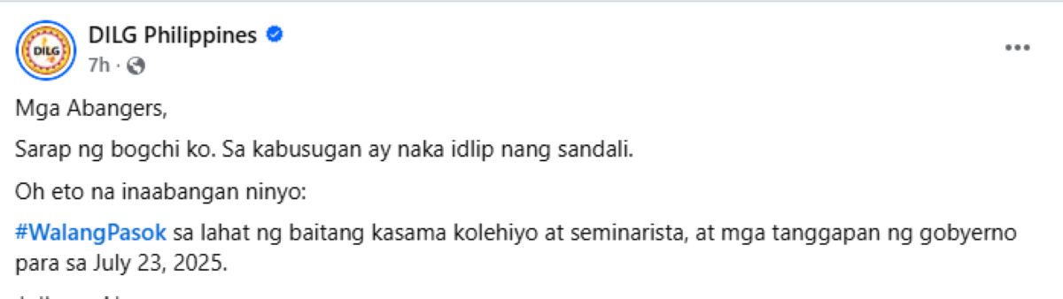 Photo courtesy: Screenshot from DILG/FB