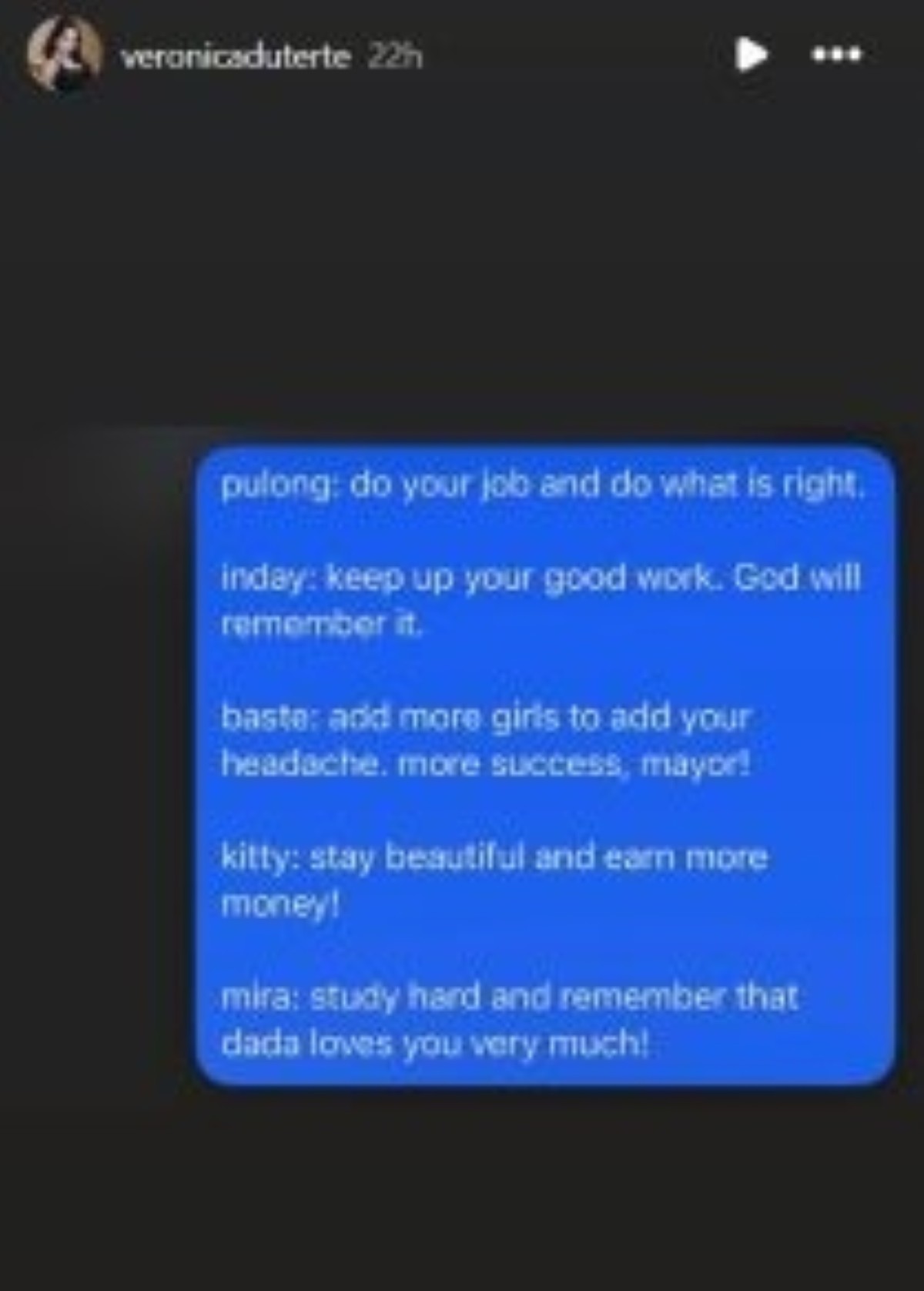 Photo courtesy: Veronica Duterte/IG