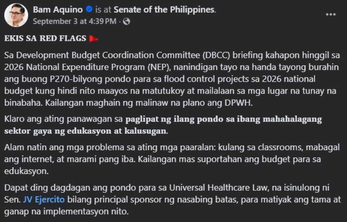 Photo courtesy: Bam Aquino (FB)