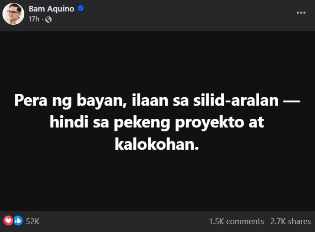 Photo courtesy: Bam Aquino (FB)
