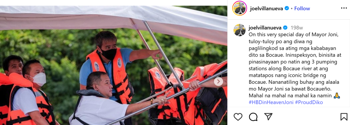 Photo courtesy: Joel Villanueva (IG)
