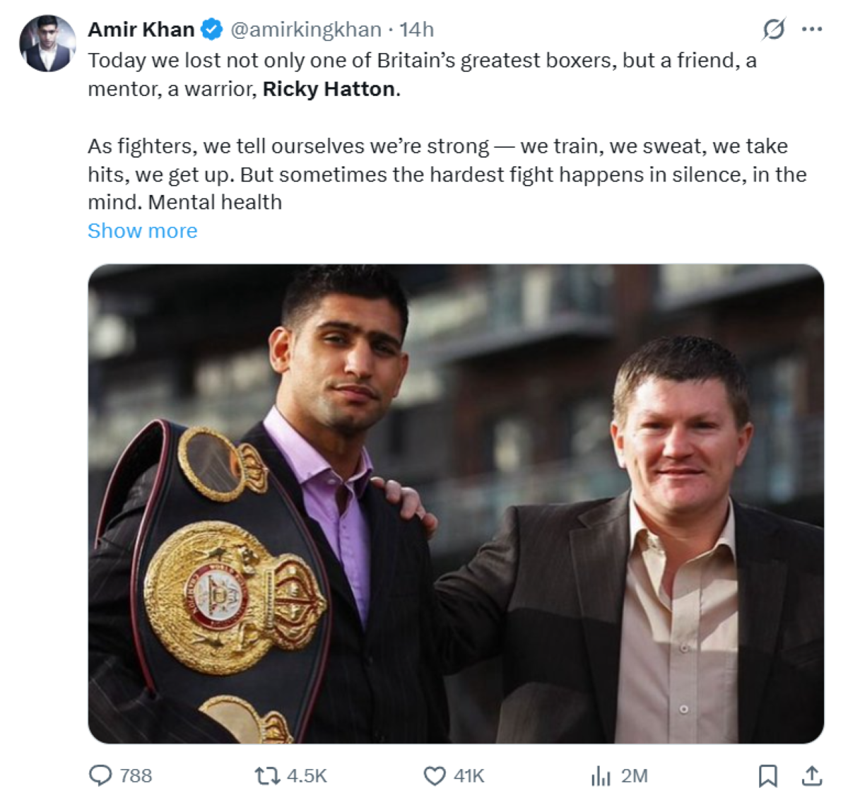 Photo courtesy: Amir Khan (X)