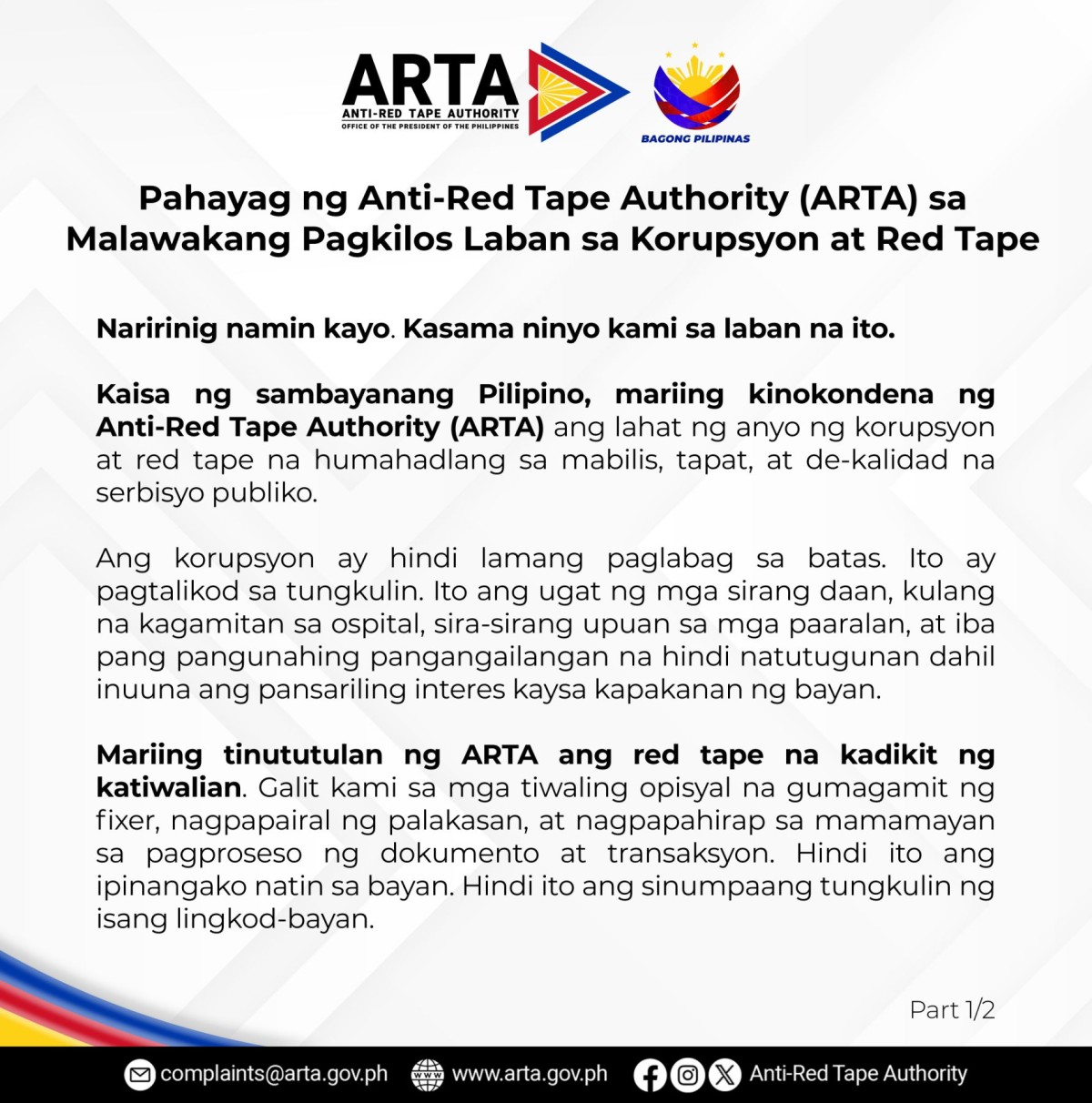 Photo courtesy: ARTA (FB)