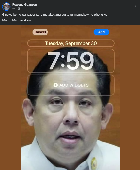 Photo courtesy: Rowena Guanzon (FB)