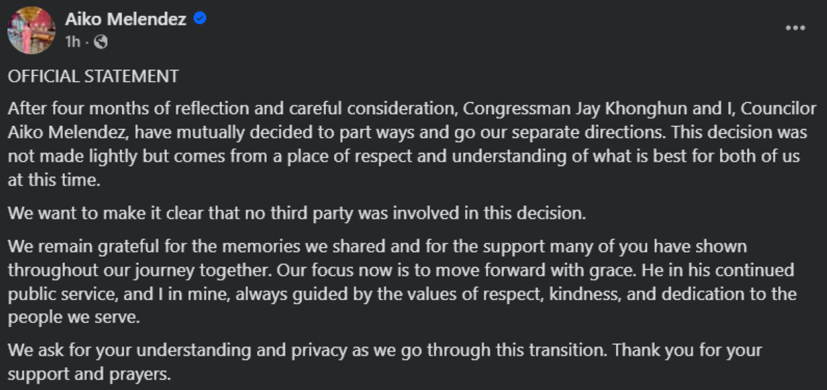 Photo courtesy: Aiko Melendez (FB)