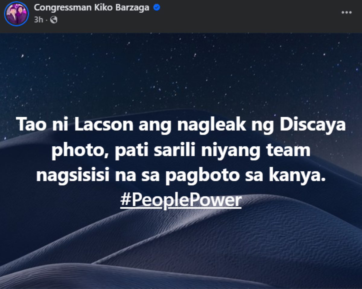 Photo courtesy: Congressman Kiko Barzaga (FB)