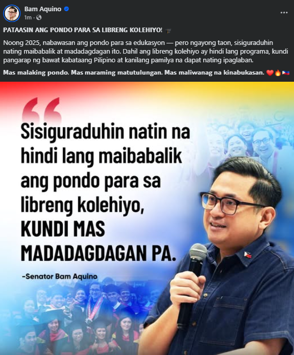 Photo courtesy: Bam Aquino (FB)