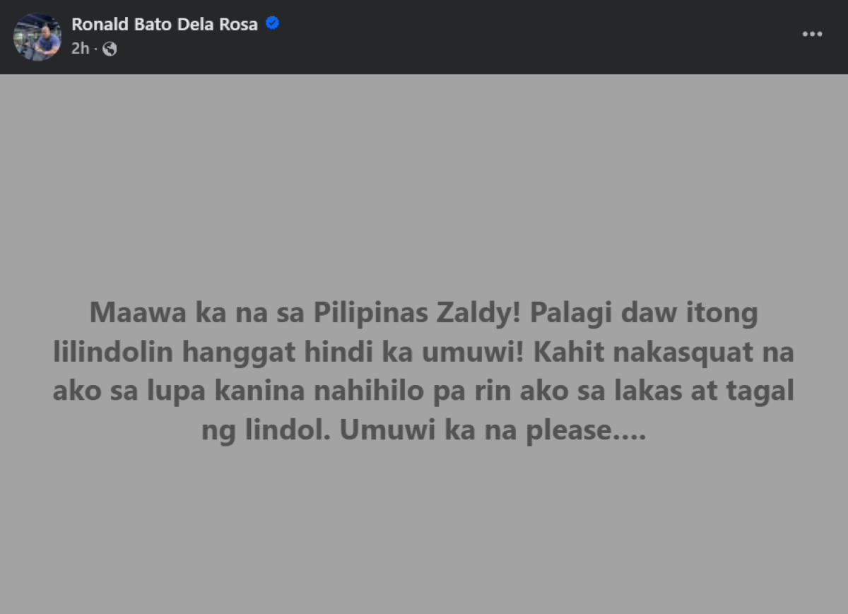 Photo courtesy: Ronald Bato Dela Rosa (FB)