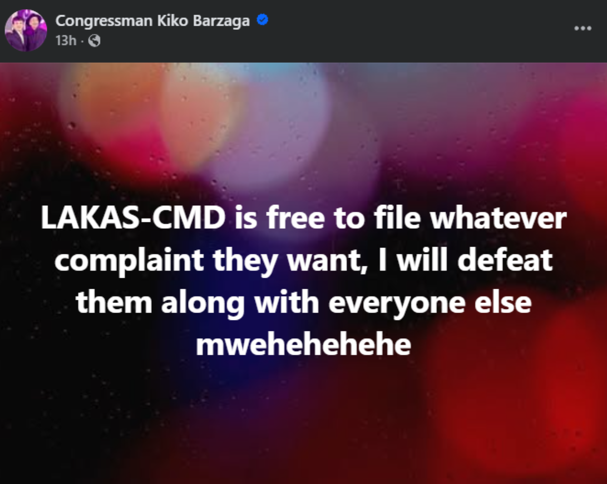 Photo courtesy: Kiko Barzaga (FB)