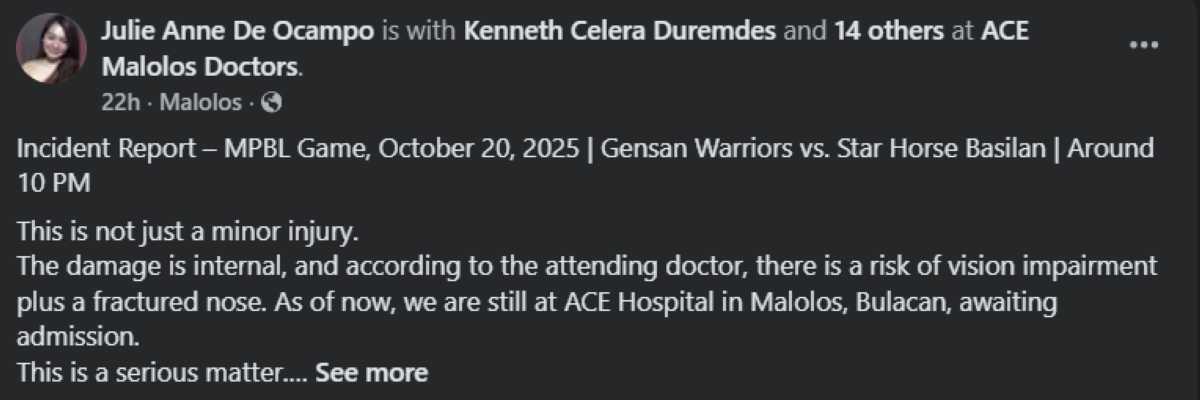 Photo courtesy: Julie Anne De Ocampo (FB)