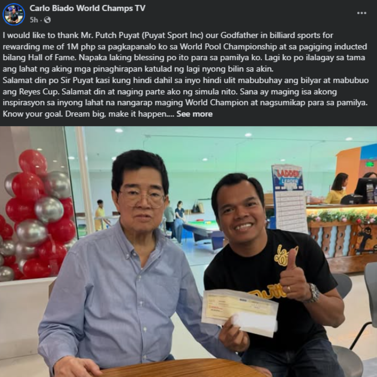 Photo courtesy: Carlo Biado World Champs TV (FB)