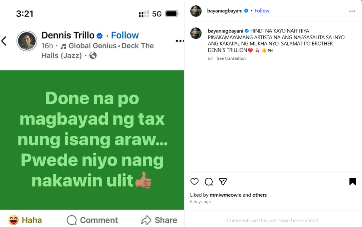 Photo courtesy: Bayani Agbayani (IG)