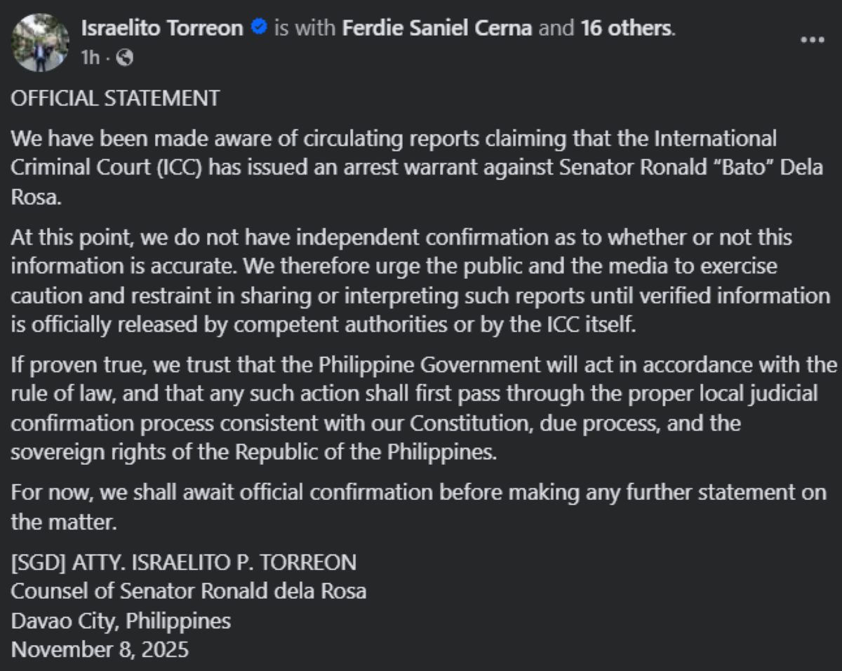 Photo courtesy: Israelito Torreon (FB)