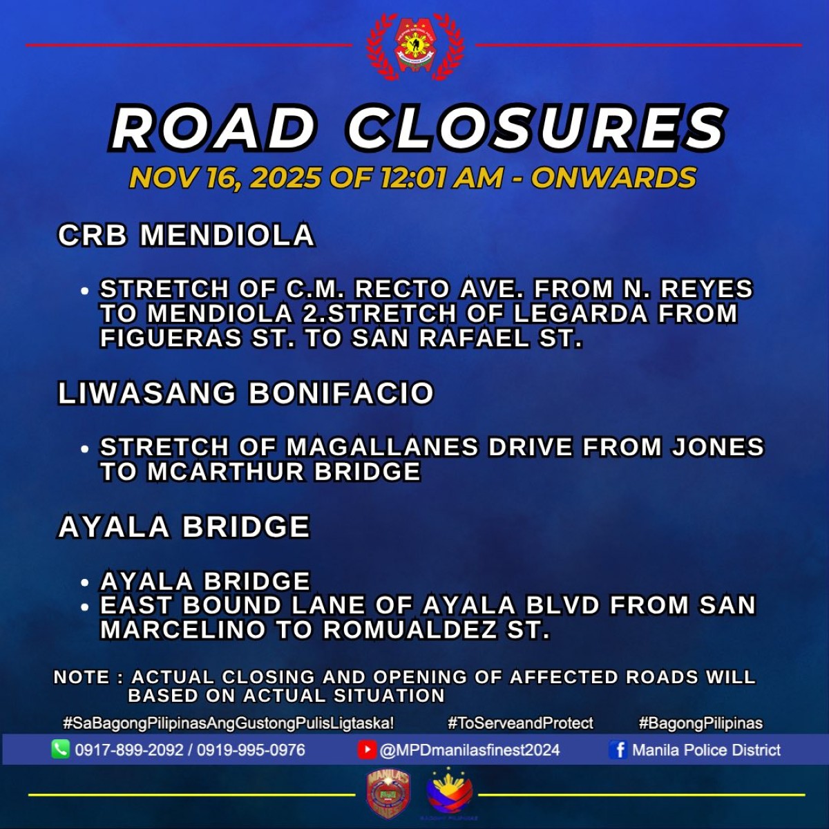 Photo courtesy: Manila Police District (FB)