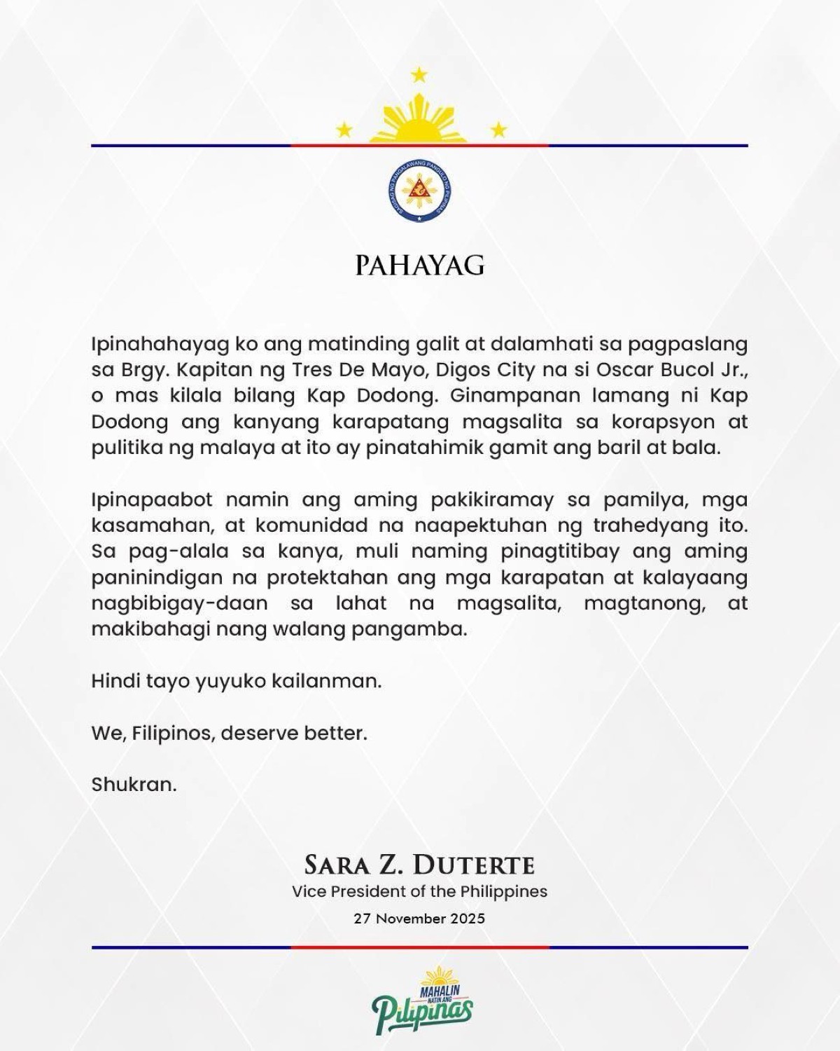 Photo courtesy: Inday Sara Duterte (FB)