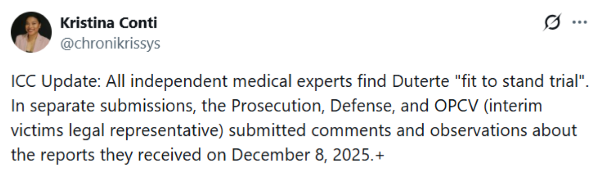 Screenshot from Kristina Conti (X)