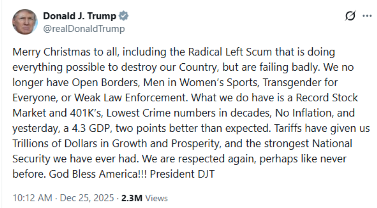 Photo courtesy: Donald Trump (X)