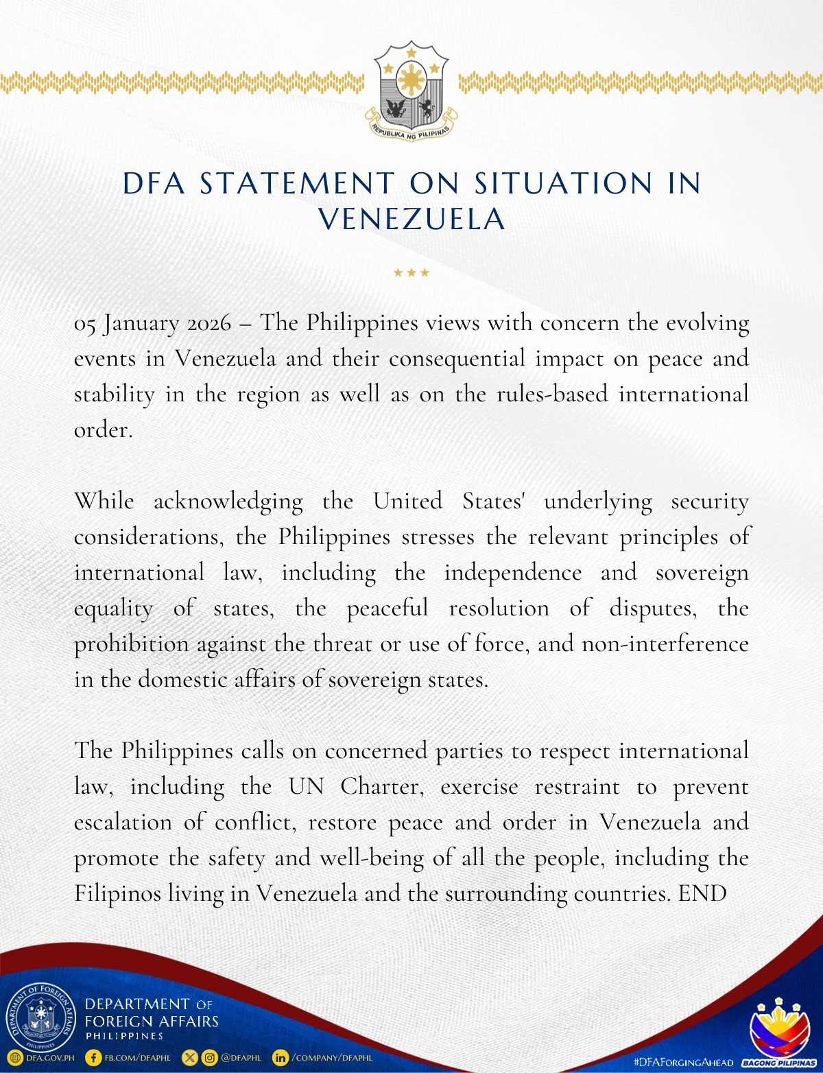 Photo courtesy: DFA (FB)