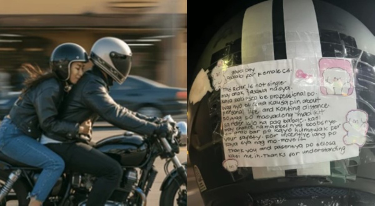 'The rider is not single! Selosang misis, nag-iwan ng paalala sa ...