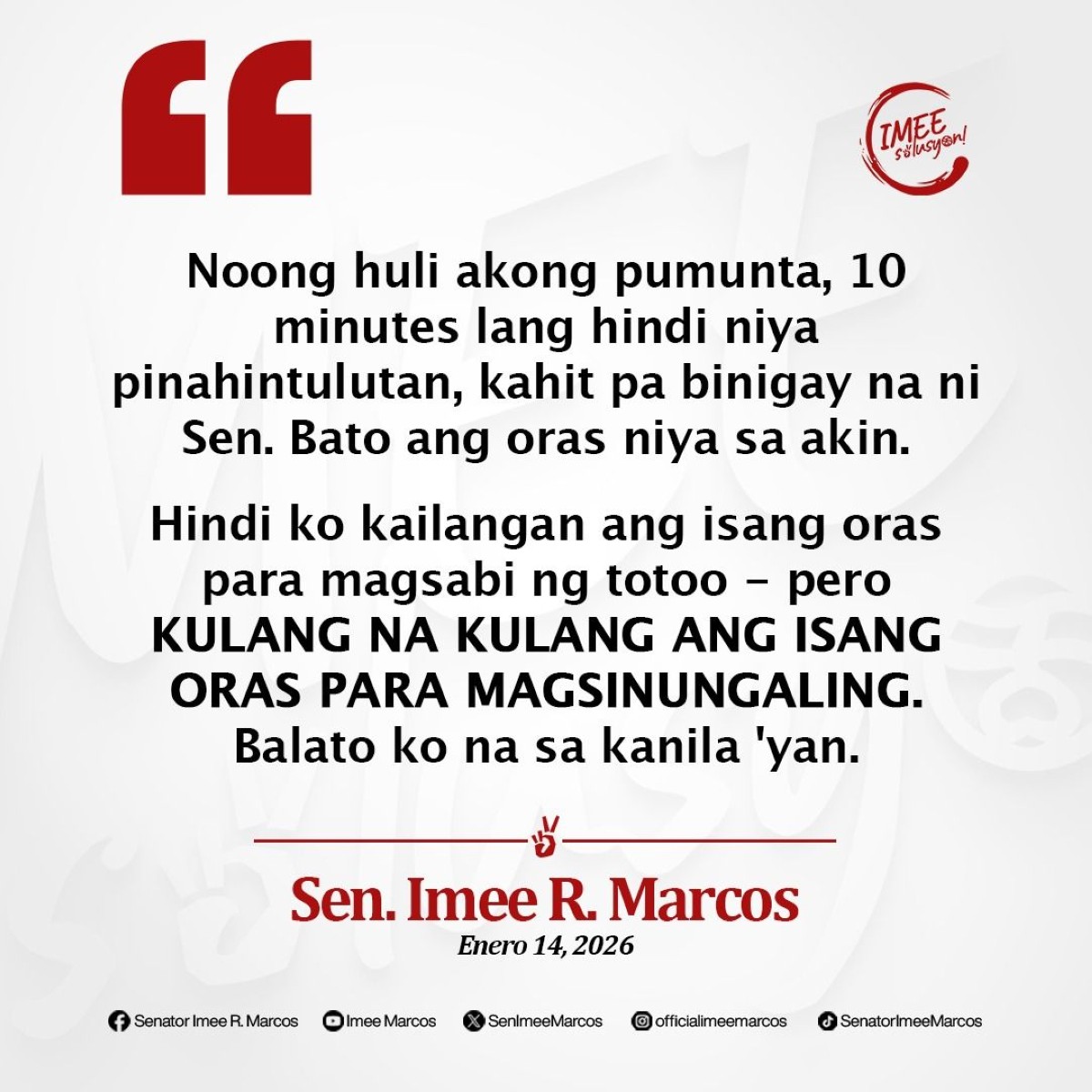 Photo courtesy: Senator Imee Marcos (FB)