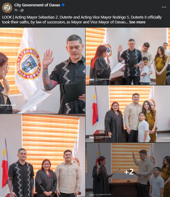 Screenshot mula sa Facebook post ng City Government of Davao. 