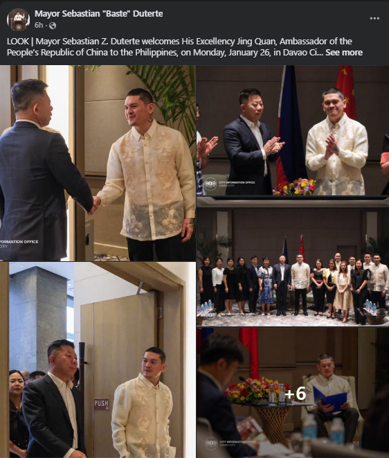 Screenshot mula sa FB post ni Duterte. 