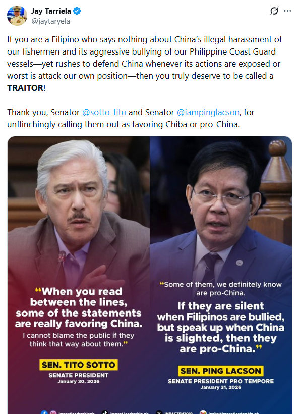 Photo courtesy: Jay Tarriela (X)