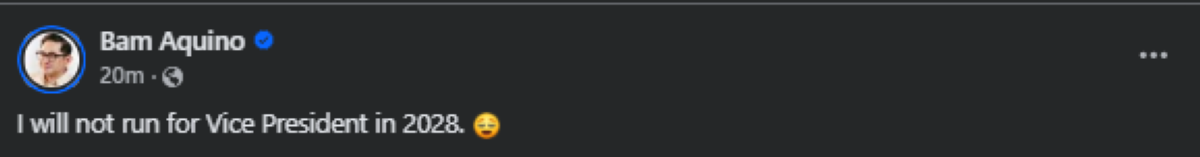 Photo courtesy: Sen. Bam Aquino (FB)
