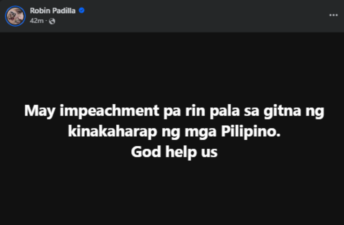 Photo courtesy: Sen. Robin Padilla (FB)