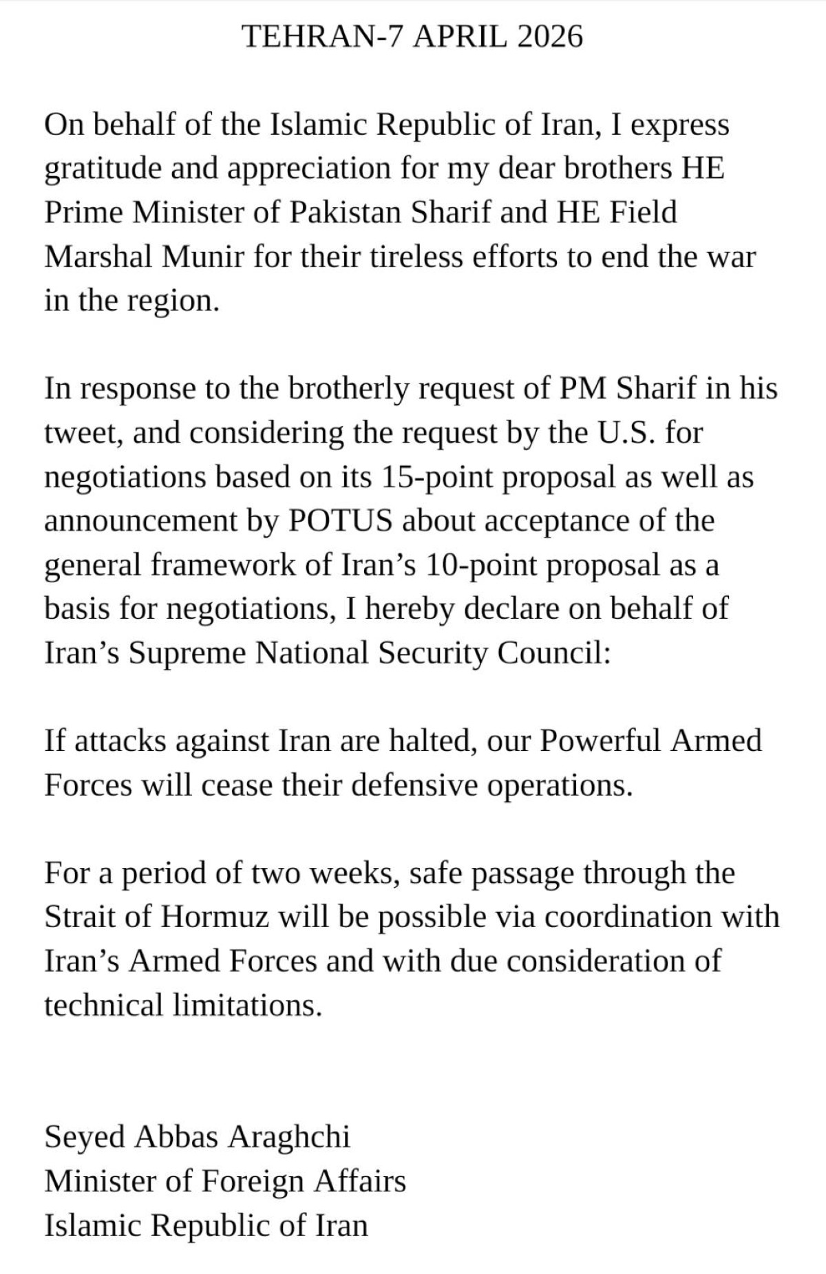 Photo courtesy: Seyed Abbas Araghchi (X)