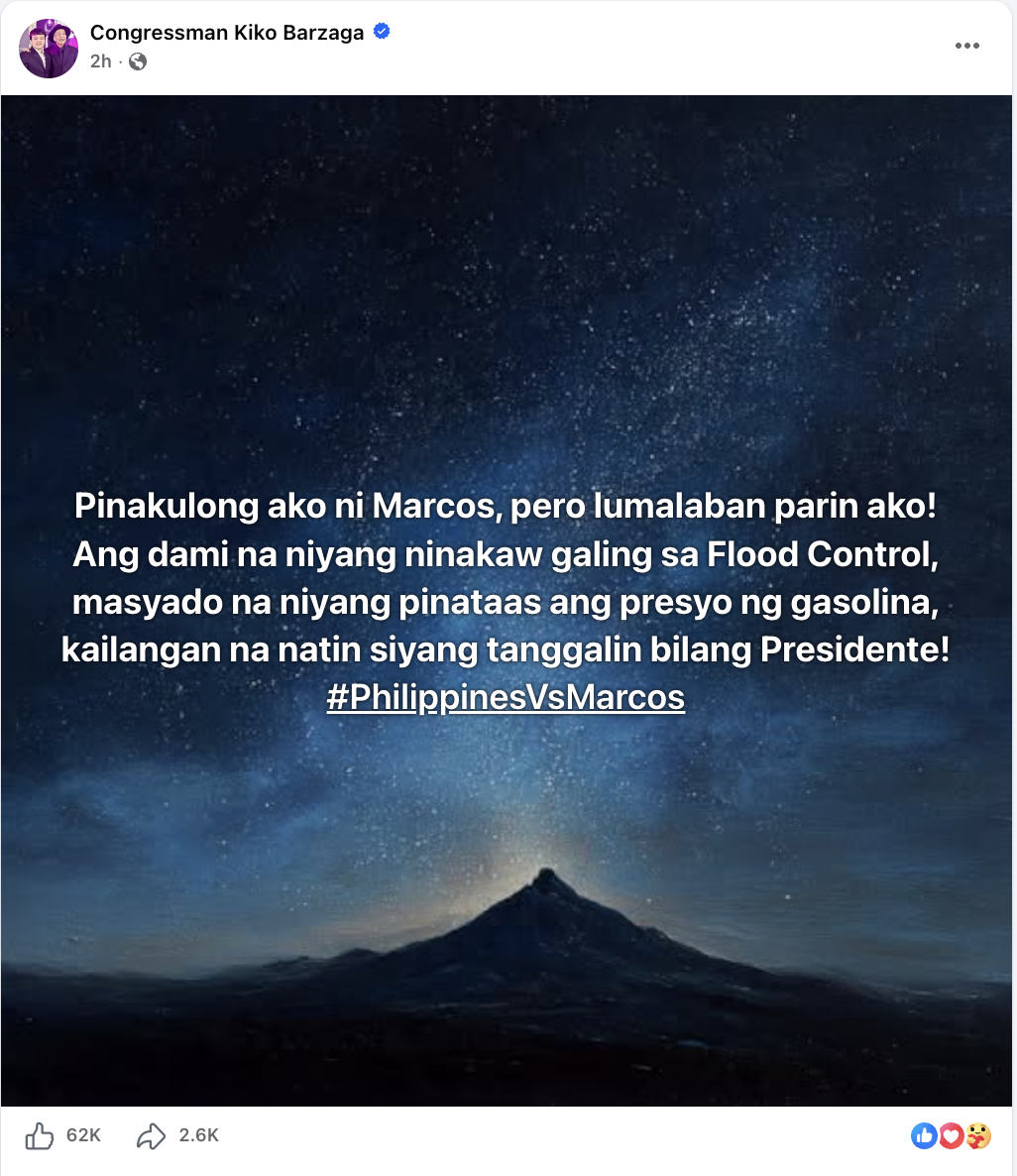 screenshot: Congressman Kiko Barzaga/FB
