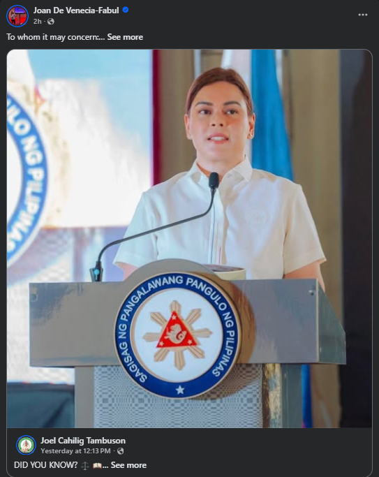 Photo courtesy: Atty. De Venecia-Fabul (FB)