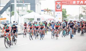 RATSADA ang mga siklistang nakibahagi sa inilargang 7-Eleven Tour 2019 nitong weekend sa Clark Global City. (RIO DELUVIO)