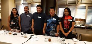 INILUNSAD ng Association of Firearms and Ammunition Dealers of the Philippines, Inc. (AFAD), sa pamumuno ni Alaric Topacio (gitna) ang dalawang malaking aktibidad bilang tapik sa balikat sa Philippine shooting program -- - Defense & Sporting Arms Show (DSAS) sa Hulyo 11-15 sa Megatrade Hall at IPSC Australasia Handgun Championship sa Nobyembre 10-17 sa Lipa City, Batangas. Nakiisa rin ang mga opisyal ng grupo na sina (mula sa kaliwa) Jessica Li, Kalki Jimenez, Edwin Año at Pamela Comia.