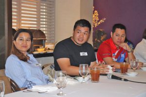 IPINALIWANAG ni AFAD president Alaric Topacio (gitna) ang paghahanda ng grupo para sa Part II ng 27th AFAD-Defense & Sporting Arms Show sa media presentation nitong Lunes, habang nakikinig sina Mary Jane Roxas, Teasurer, at Edwin Ano Jr., Vice President (kanan).