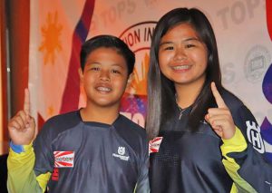 YOUTH CHAMP! Ang magkapatid na sina Quiana at Wenson Reyes ng motocross.