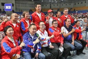 SA pangunguna ni Chairman William Ramirez (ikatlo mula sa kanan) hindi nagpabaya ang PSC Board para maibigay ang pangangailangan ng mga atleta sa kanilang paghahanda sa 30th SEA Games. (RIO DELUVIO)
