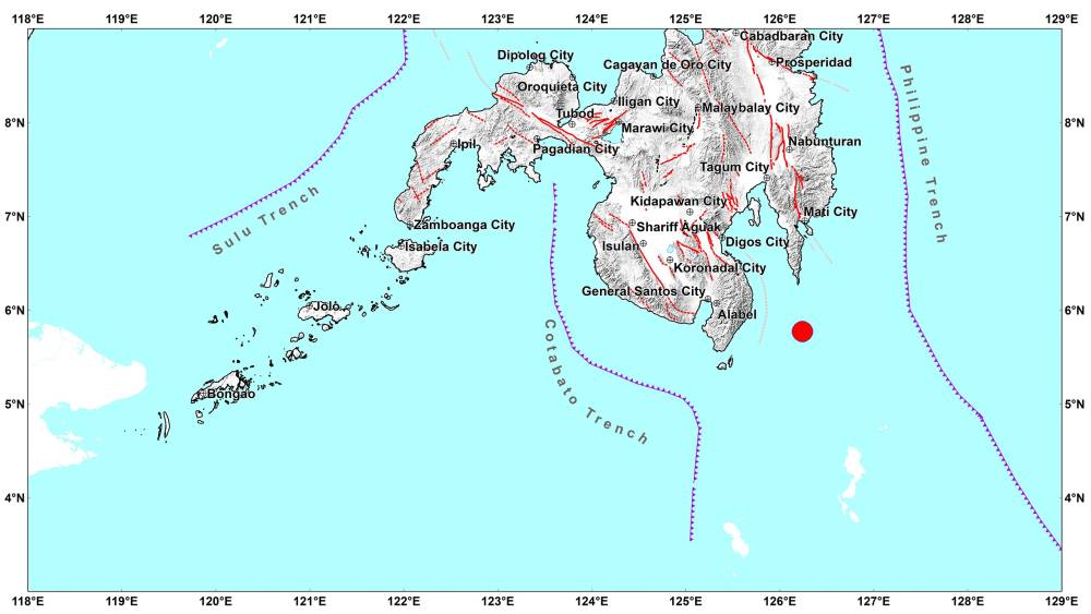 Davao Occidental, niyanig ng 5.1-magnitude na lindol
