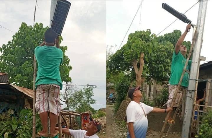 Ex-U.S. Navy, nagkabit ng solar street lights sa mga kapitbahay sa Cabanatuan