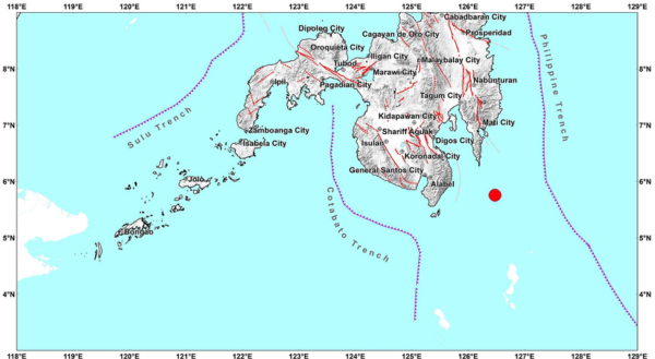 Davao Occidental, niyanig ng magnitude 4.0 na lindol