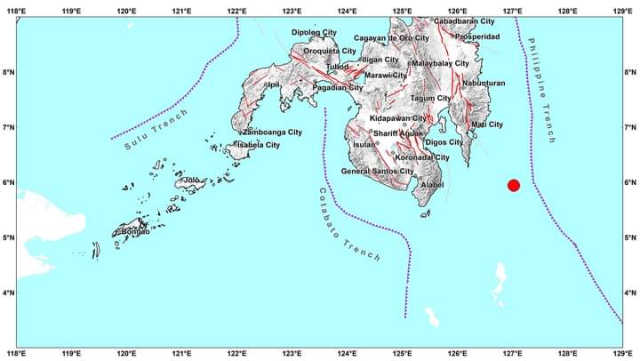 Davao Oriental, niyanig ng magnitude 4.1 na lindol